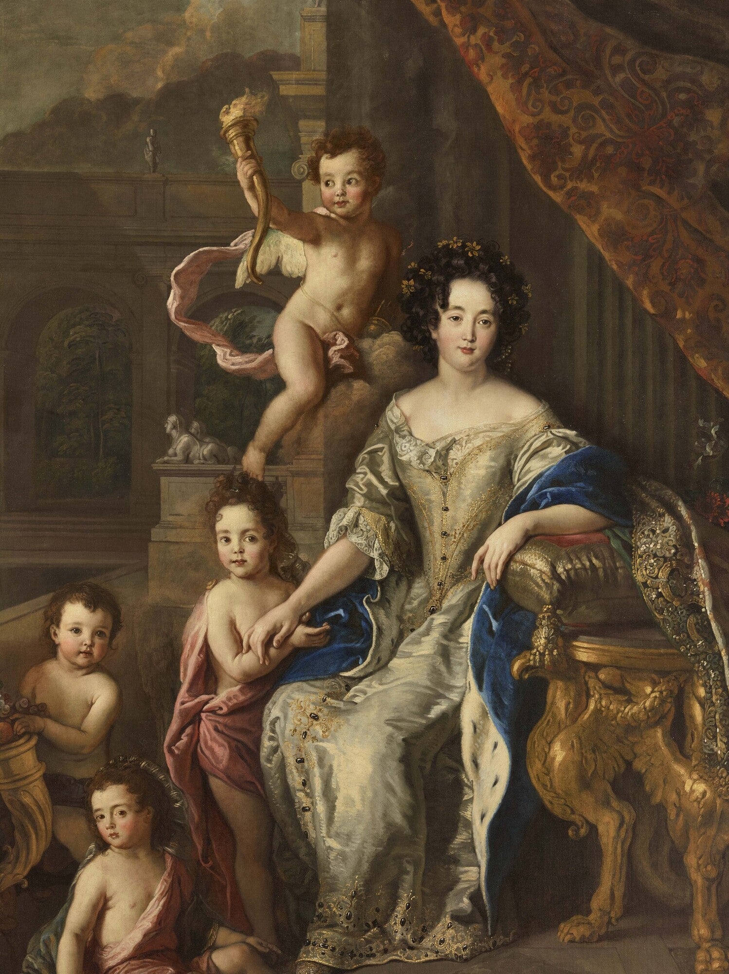 Anne de Bavière duchesse d’Enghien puis princesse de Condé avec ses enfants - Pierre Mignard - Alpha Reproduction