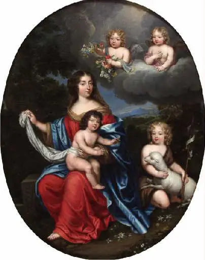 Madame de Montespan y sus hijos - Pierre Mignard