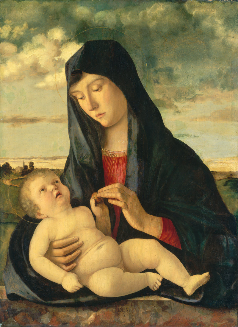 Virgen con el Niño en un paisaje - Giovanni Bellini