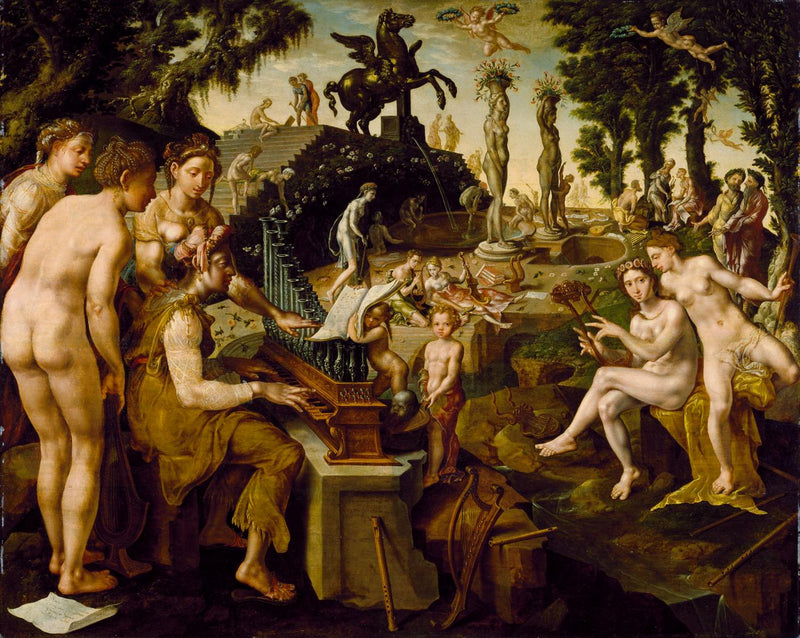 Concert d'Apollon et des Muses sur le mont Hélicon - Maarten van Heemskerck
