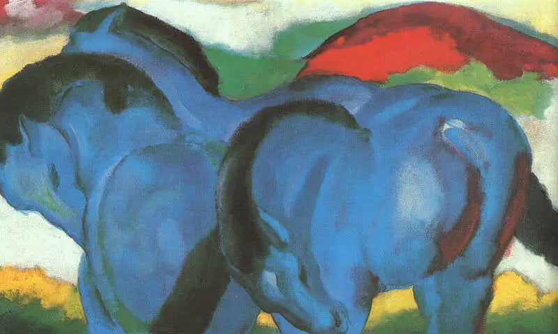 Caballos azules pequeños - Franz Marc