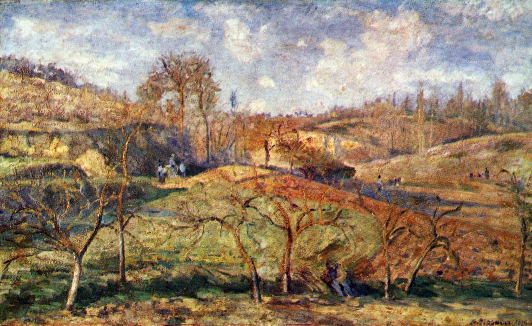 Reproduction du tableau « Soleil de mars, Pontoise - Camille Pissarro » par Alpha Reproduction en peinture à l’huile