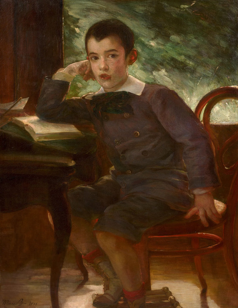 Retrato de Pierre Bracquemond niño, hijo del artista - Marie Bracquemond