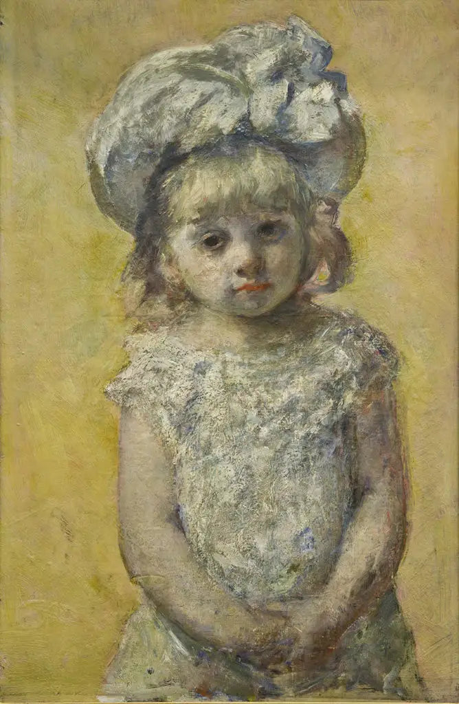 Reproduction du tableau « Portrait de fillette - Mary Cassatt » par Alpha Reproduction en peinture à l’huile