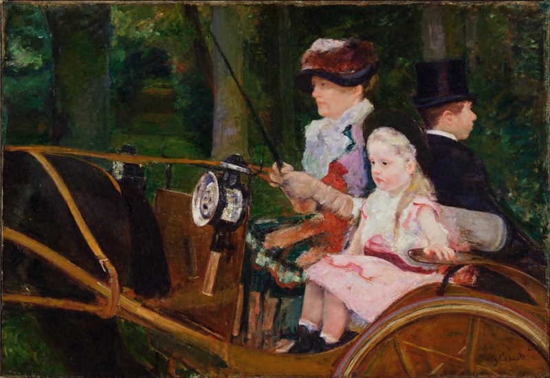 Una mujer y una niña al volante - Mary Cassatt