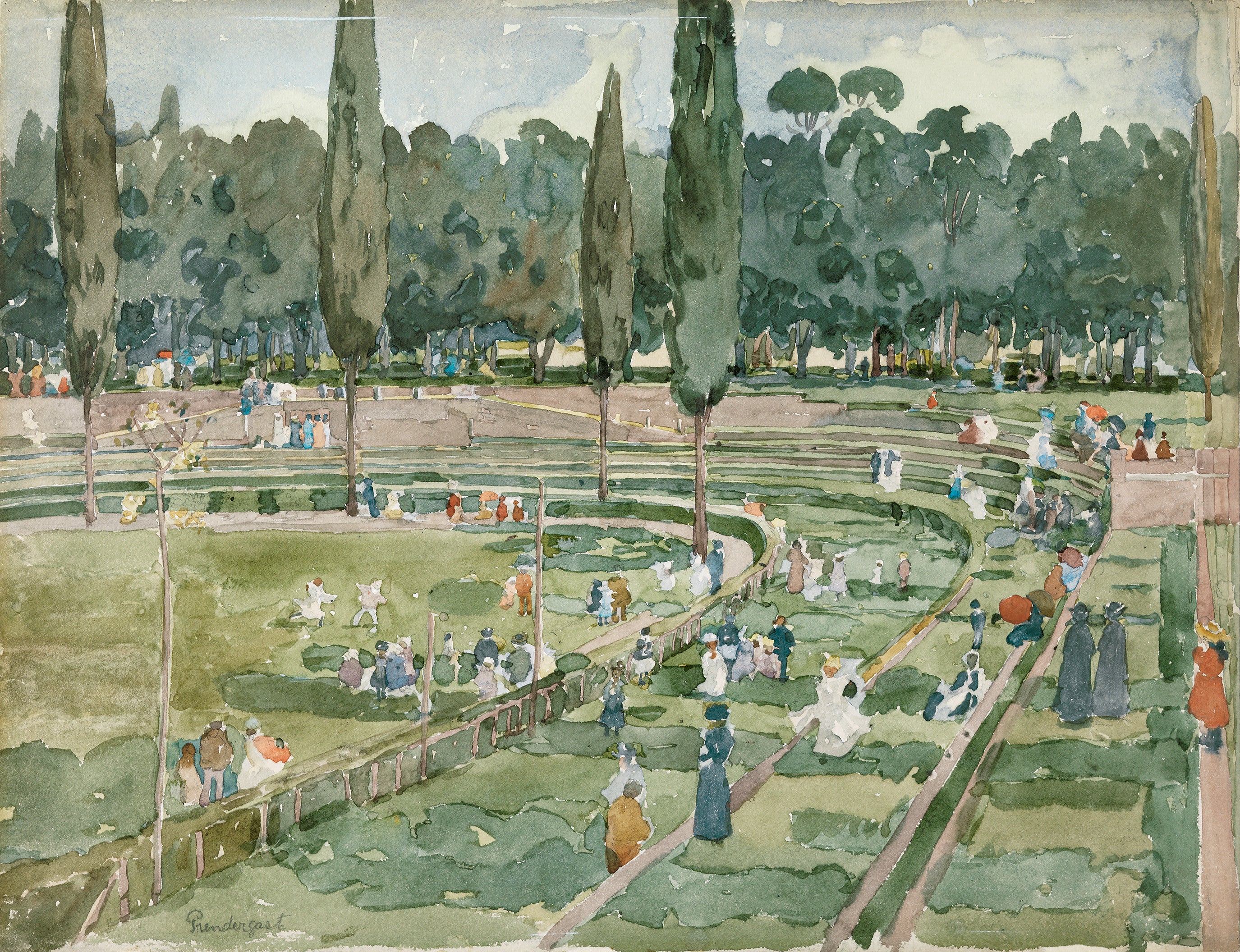 L’hippodrome (Piazza Siena Jardins Borghèse Rome) - Maurice Prendergast - Alpha Reproduction