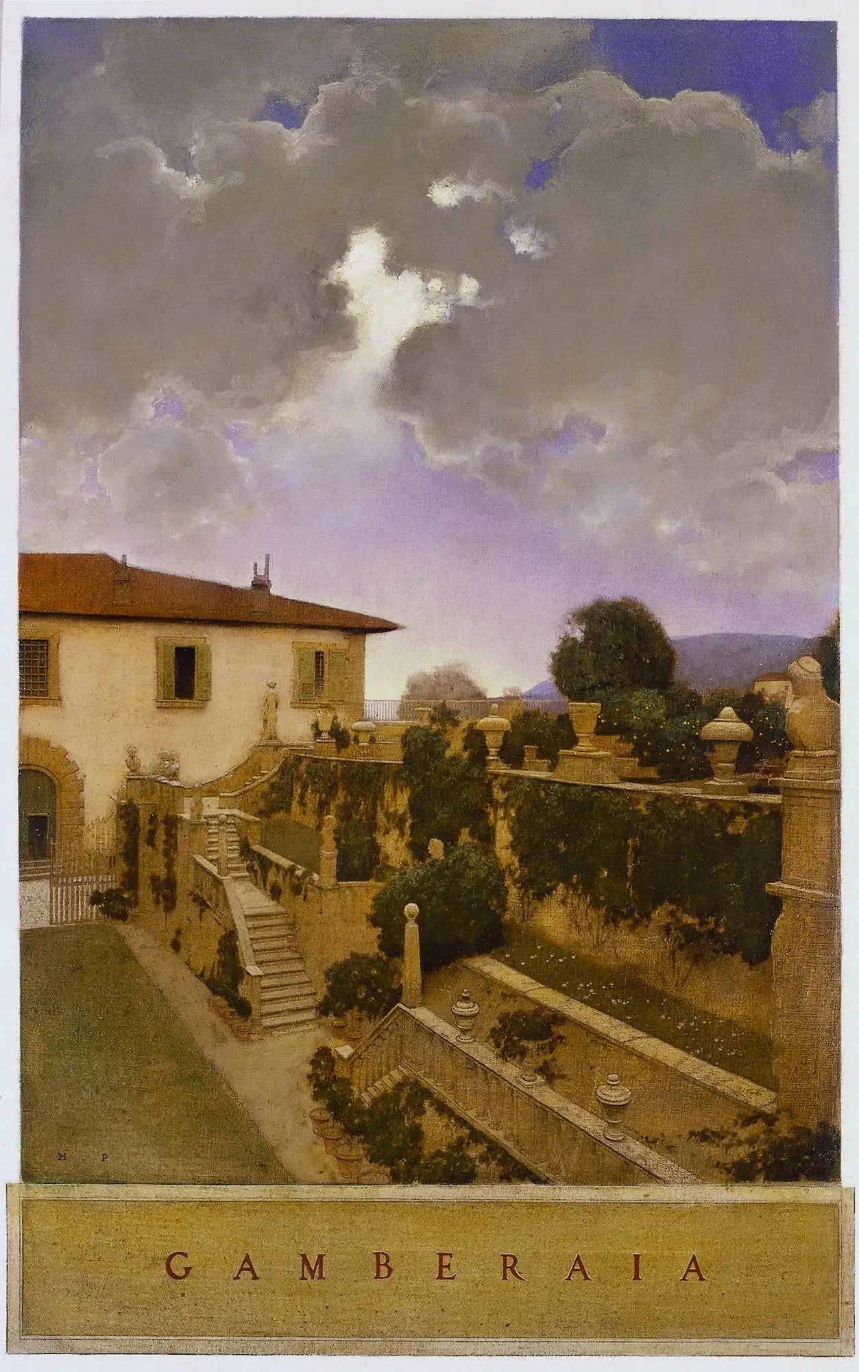 Villa Gamberaia Settignano - Maxfield Parrish - Alpha Reproduction