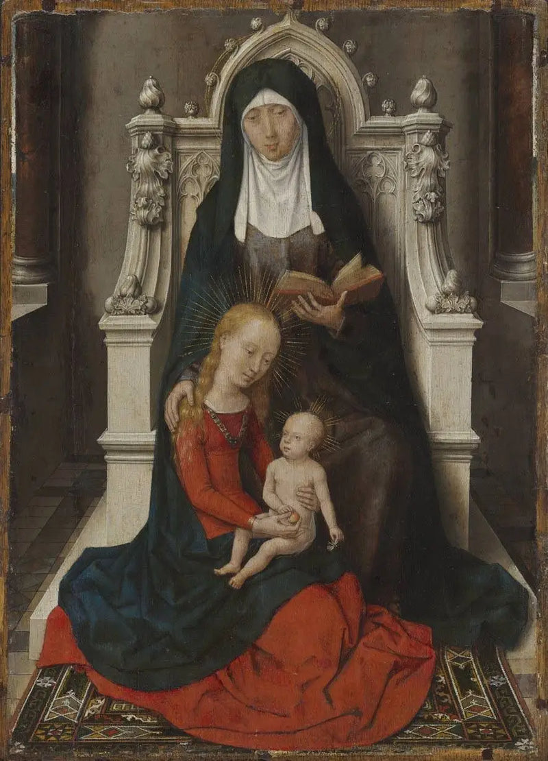 La Virgen con el Niño y Santa Ana. - Hans Memling