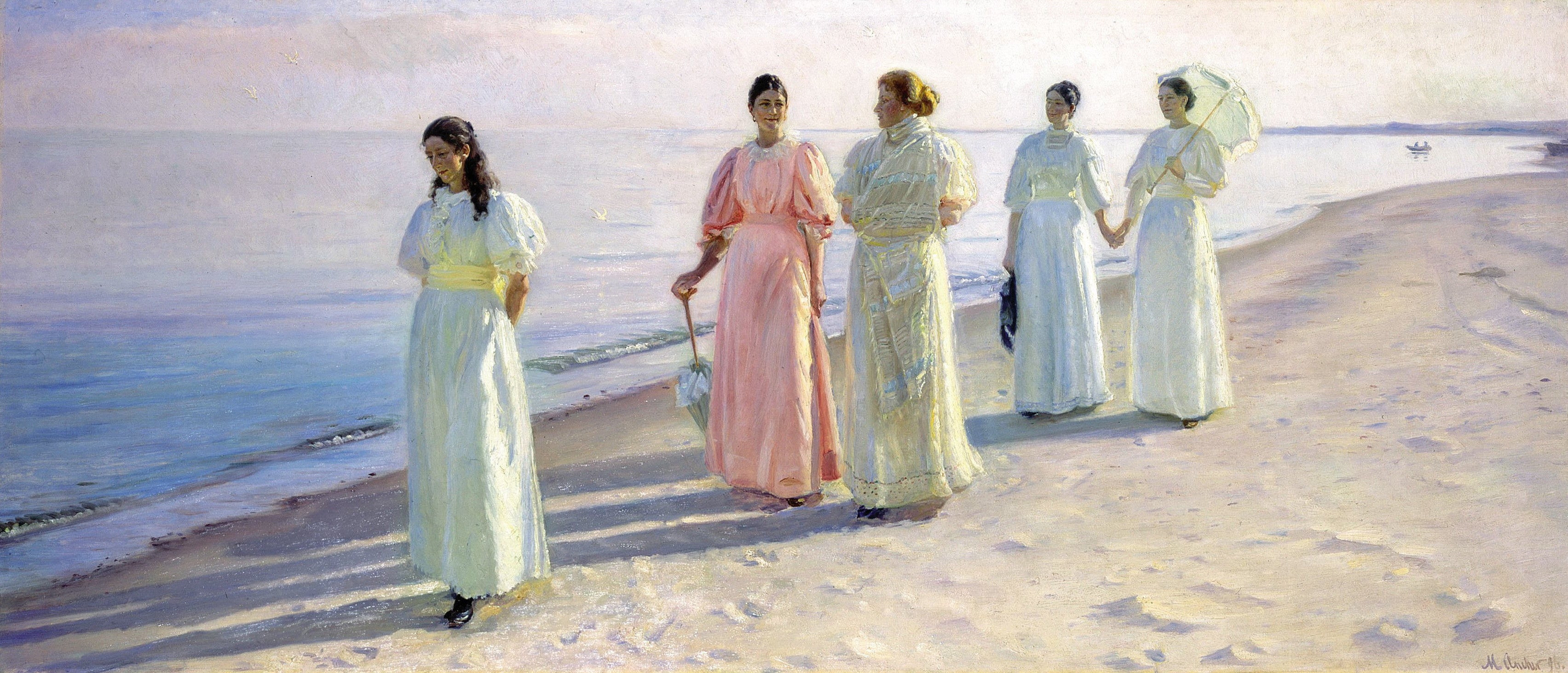 Une promenade sur la plage - Michael Peter Ancher - Alpha Reproduction