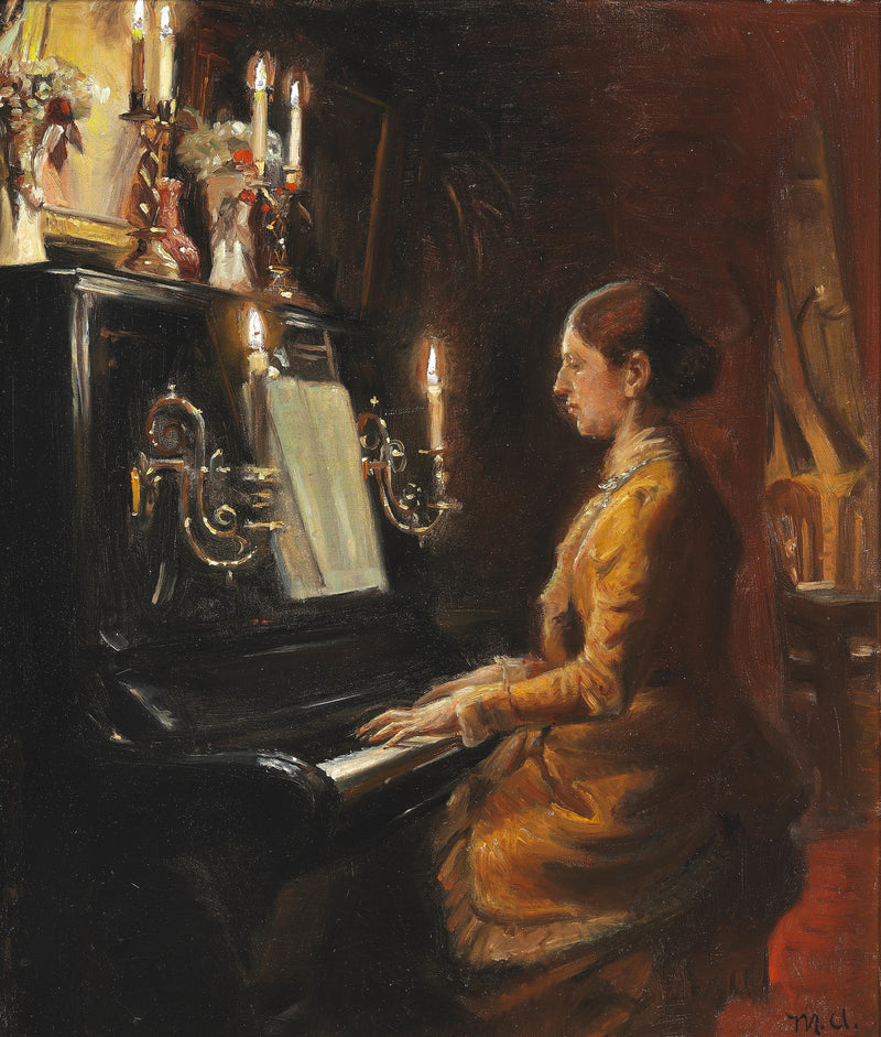 Ana al piano. -Michael Peter Ancher