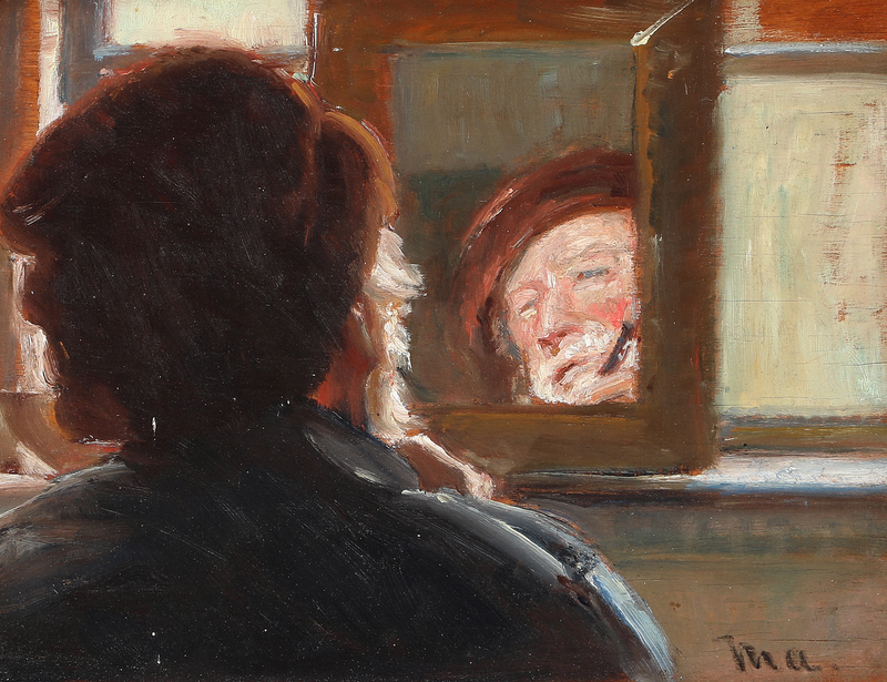 Un pecador que se afeita. -Michael Peter Ancher