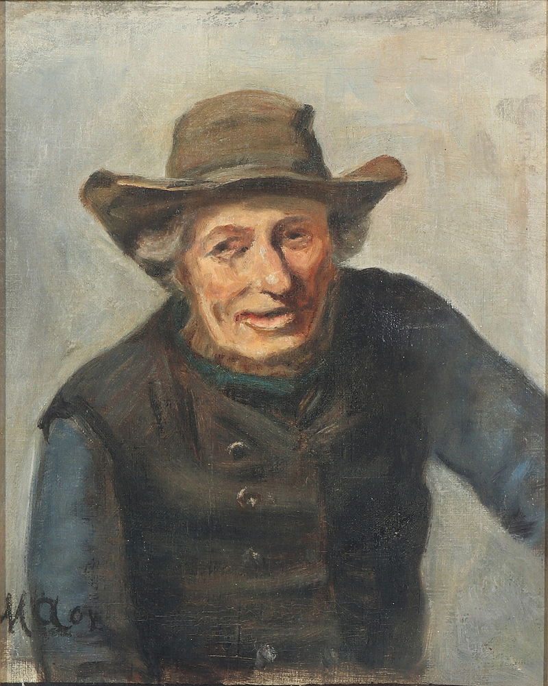 Retrato de un pescador. -Michael Peter Ancher