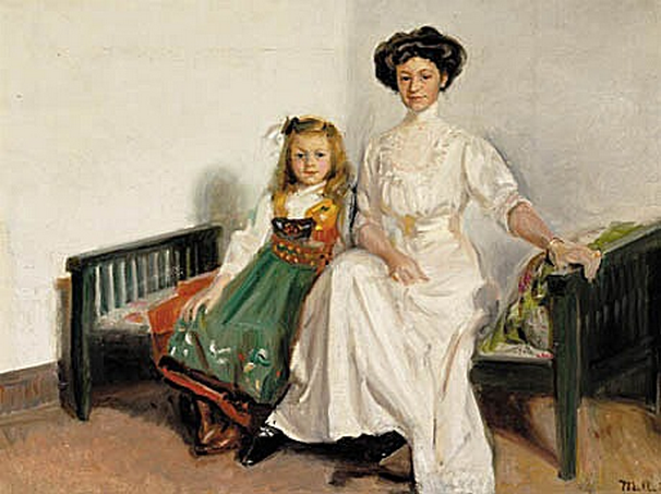 Lillan Zahle y su hija Wanda Zahle. -Michael Peter Ancher
