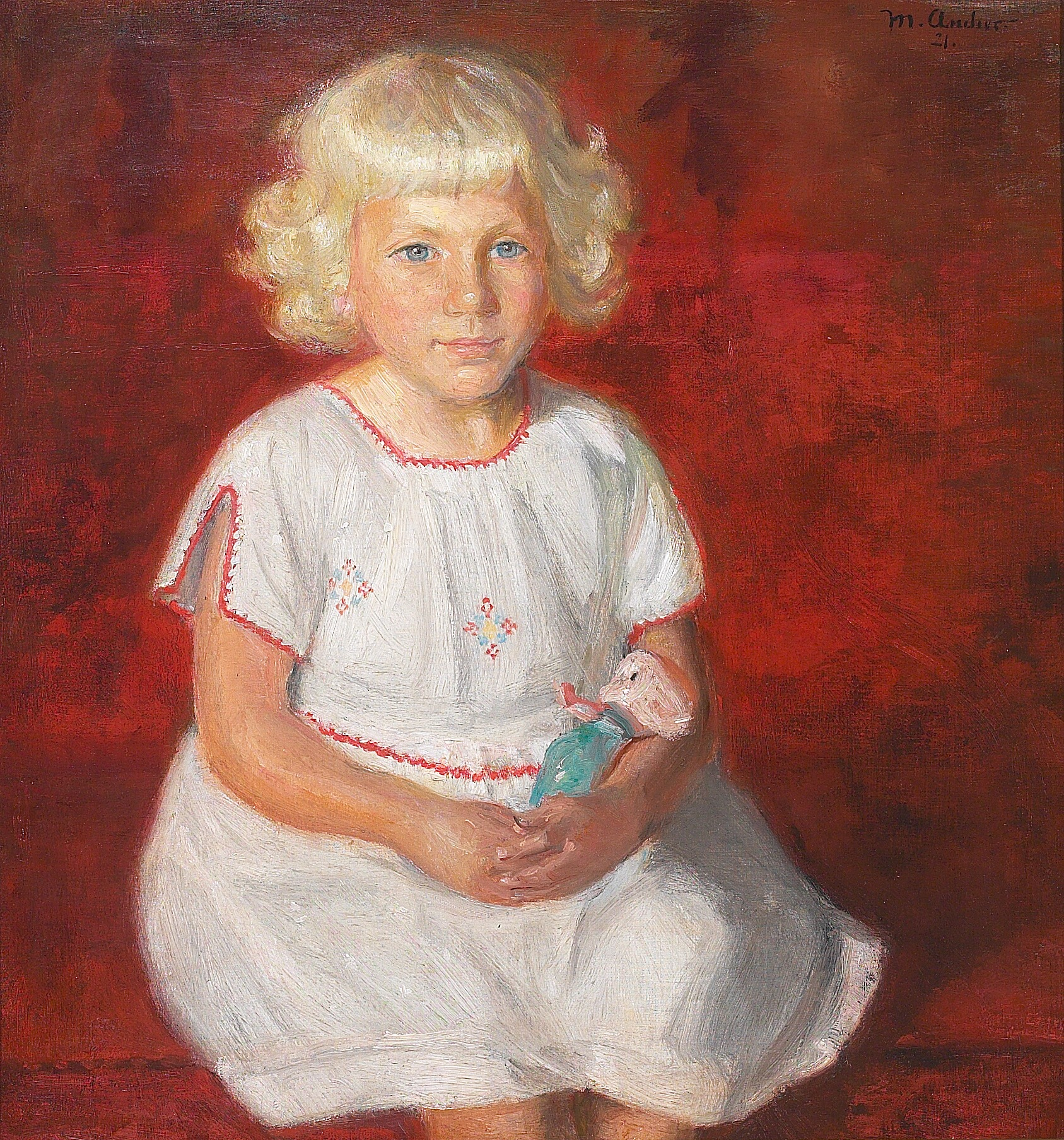 Rosa de Skagen. Joven pescadora con su mejor traje de domingo. - Michael Peter Ancher