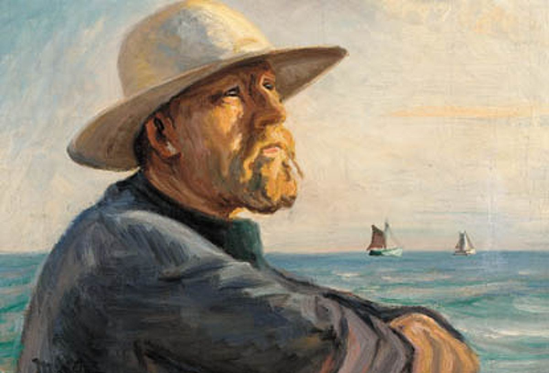 Pescador de Skagen con sombrero. -Michael Peter Ancher