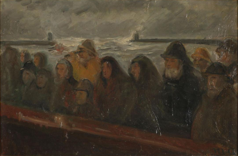 En el muelle. Estudio. -Michael Peter Ancher