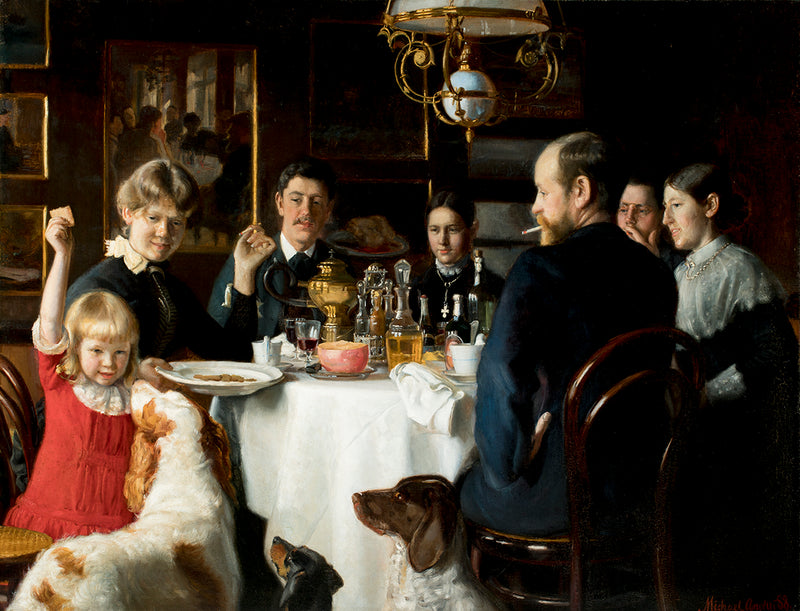 En la mesa para el almuerzo. -Michael Peter Ancher