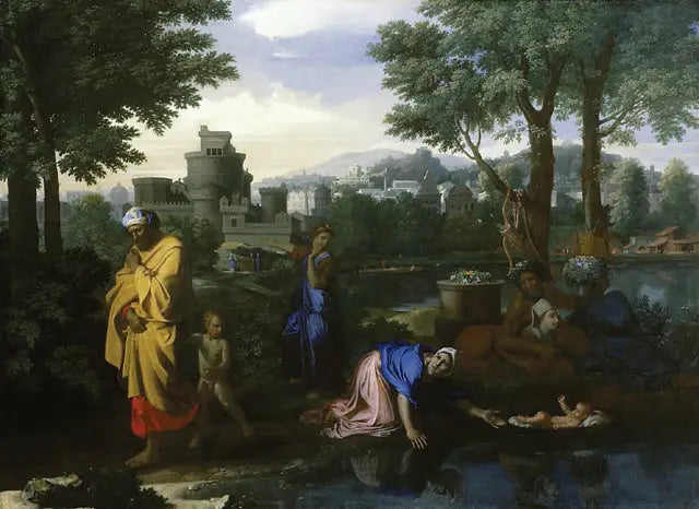 Moisés expuesto sobre las aguas - Nicolas Poussin