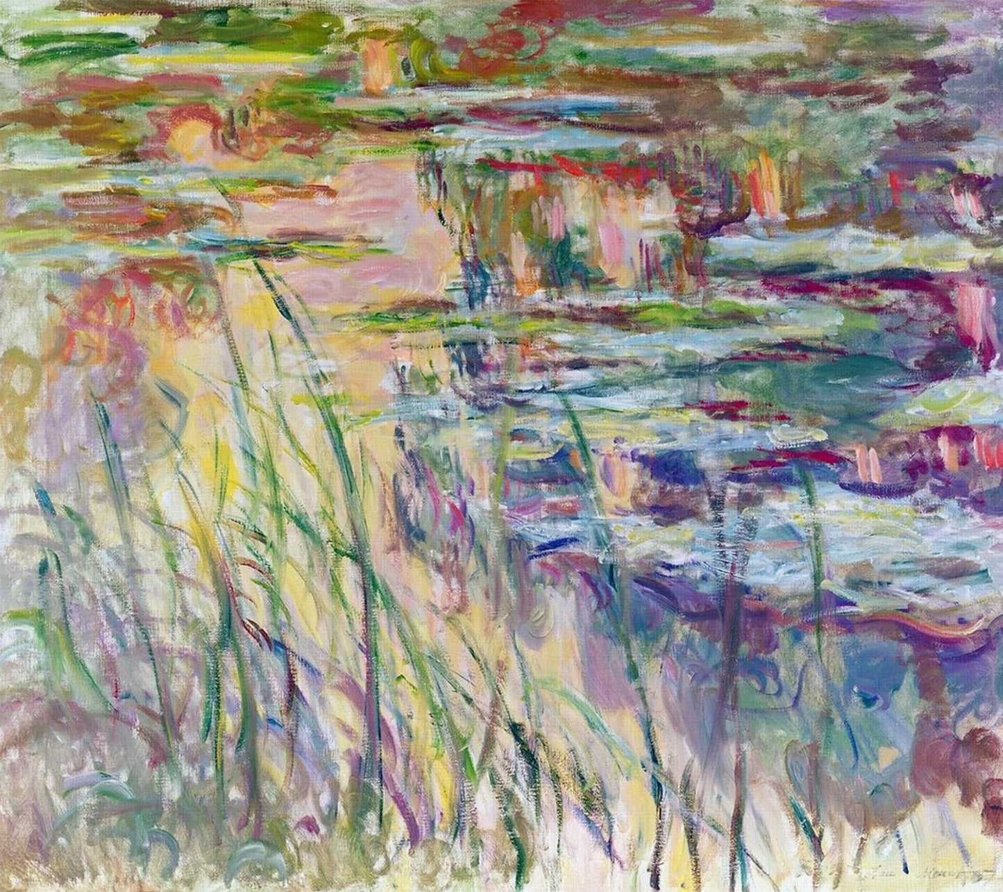 🎨 Nenúfares con juncos (alrededor de 1918)