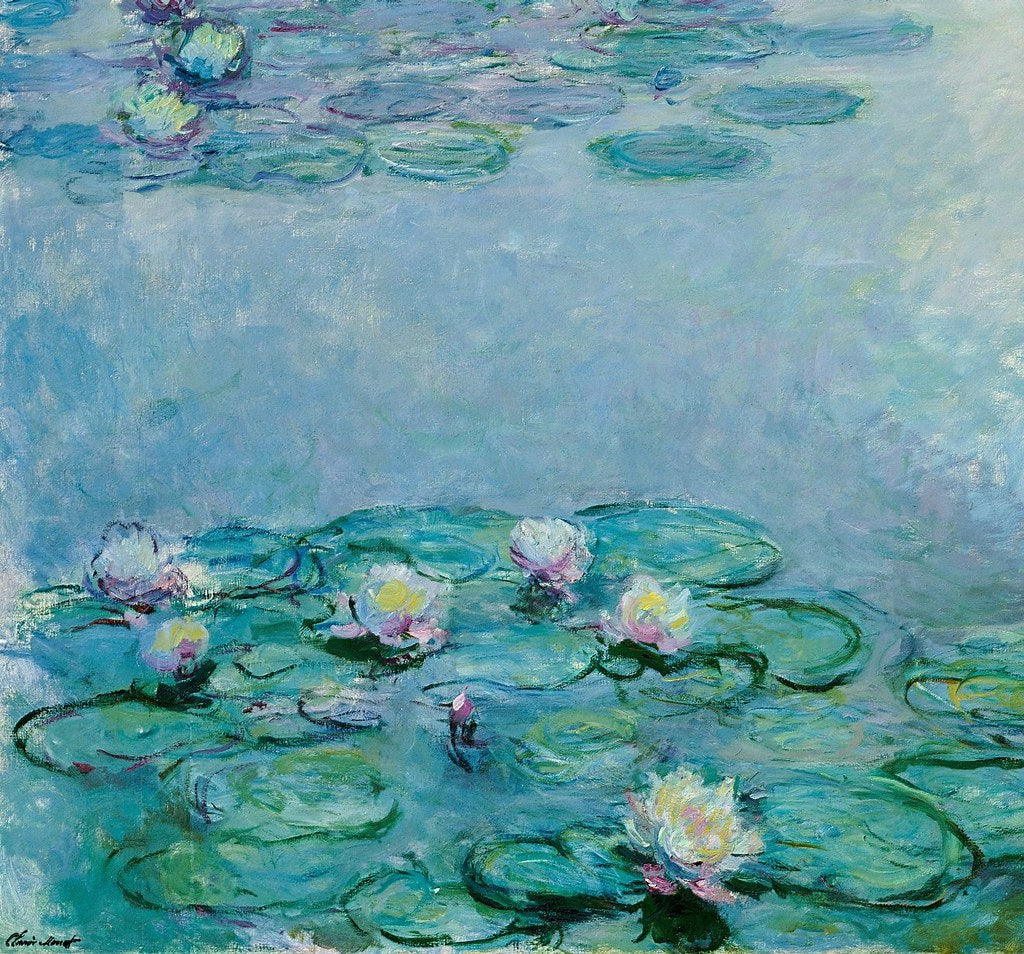 🌸 Nenúfares – Detalle de flores en primer plano, Claude Monet