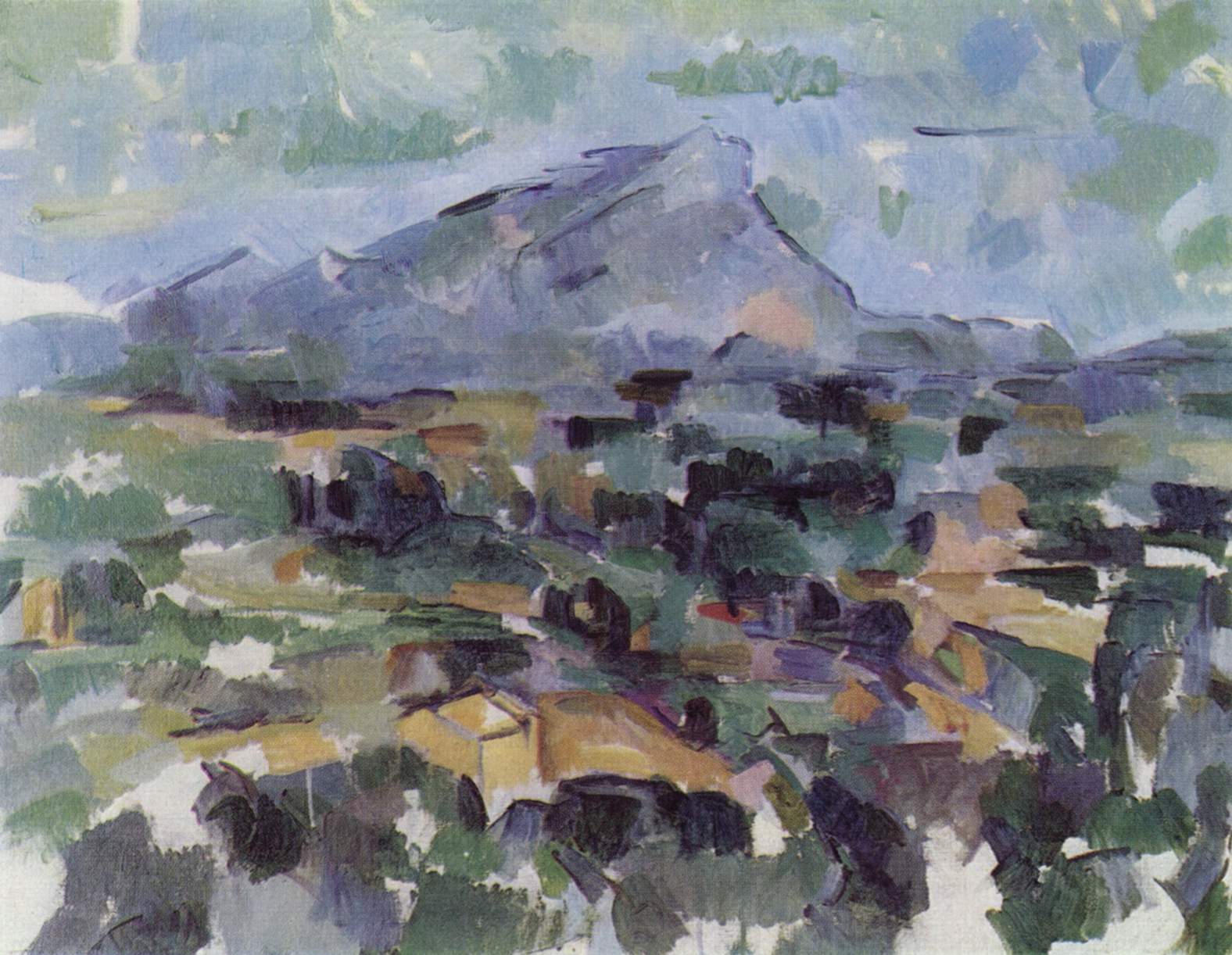 Reproduction du tableau « La Montagne Sainte-Victoire vue des Lauves - Paul Cézanne » par Alpha Reproduction en peinture à l’huile