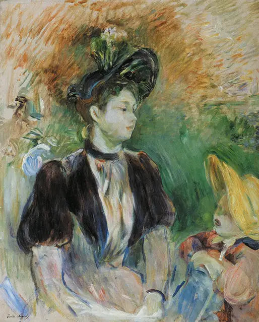 Reproduction du tableau « Jeune femme et enfant - Berthe Morisot » par Alpha Reproduction en peinture à l’huile