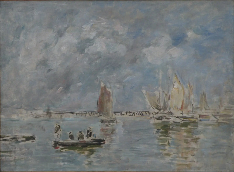 Botes y Estacada - Eugène Boudin