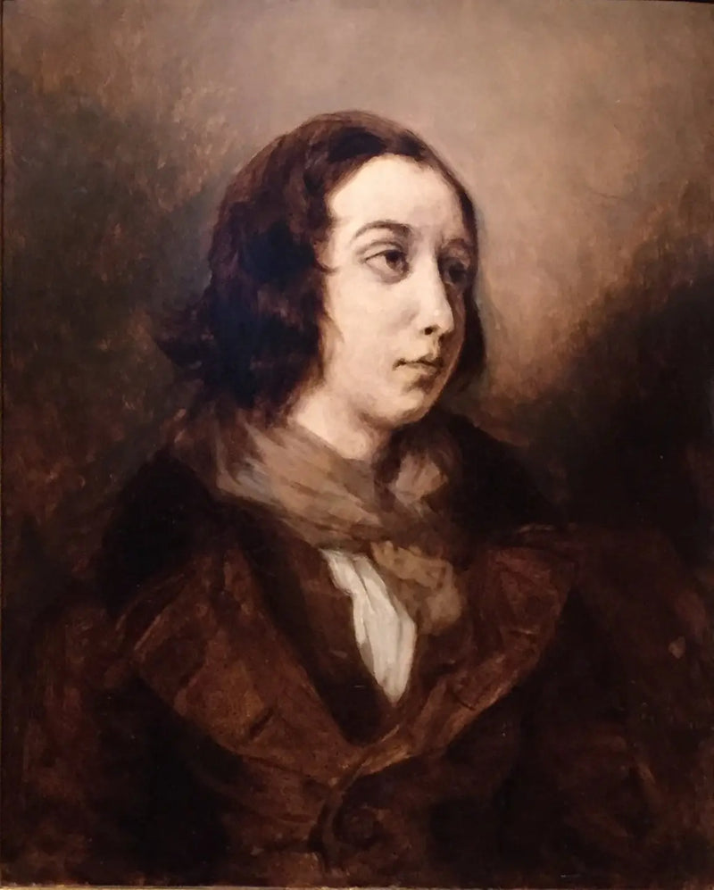Retrato de George Sand - Eugène Delacroix