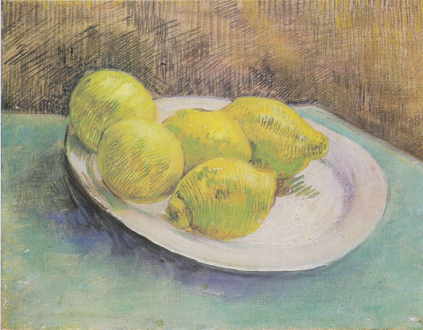 🍋 Bodegón con limones en un plato – Vincent van Gogh (1887)
