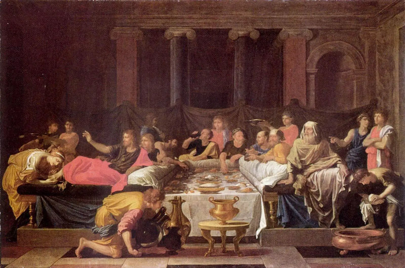 La Penitencia o La Comida en Simón - Nicolas Poussin
