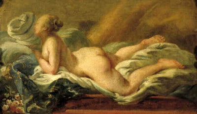 Femme nue allongée sur un canapé - Noël Hallé