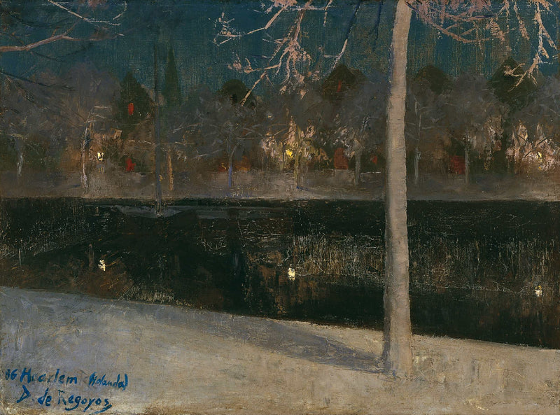 Paisaje nevado por la noche. Haarlem - Dariço de Regoyos