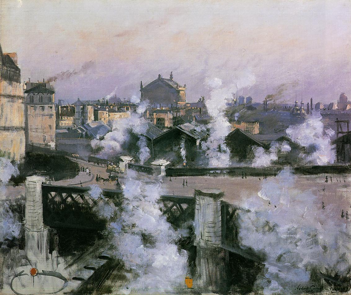 Vue de la gare Saint-Lazare Paris - Norbert Gœneutte - Alpha Reproduction