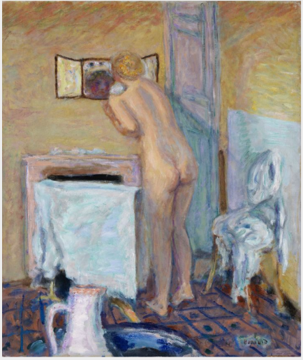 Reproduction du tableau « Nu devant un miroir - Pierre Bonnard » par Alpha Reproduction en peinture à l’huile