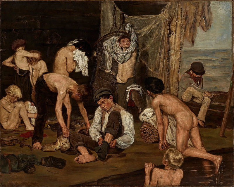 En la piscina - Max Liebermann