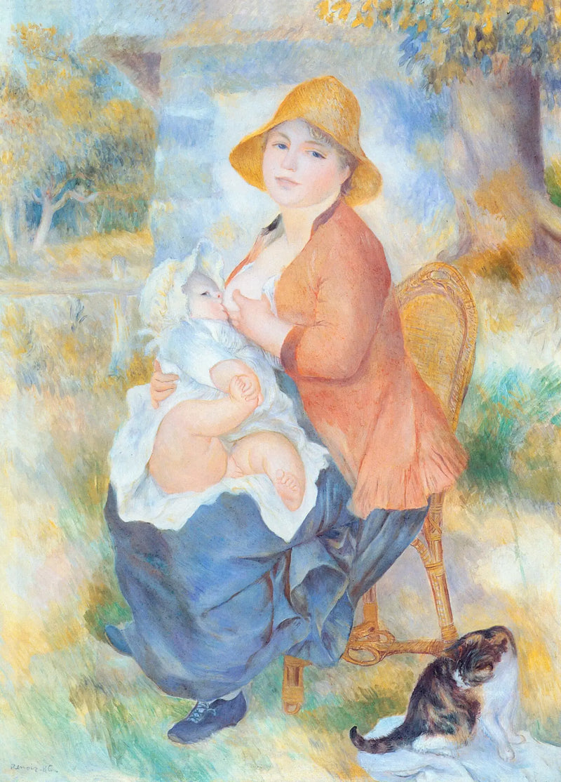 Aline Renoir amamantando a su hijo Pierre - Pierre-Auguste Renoir