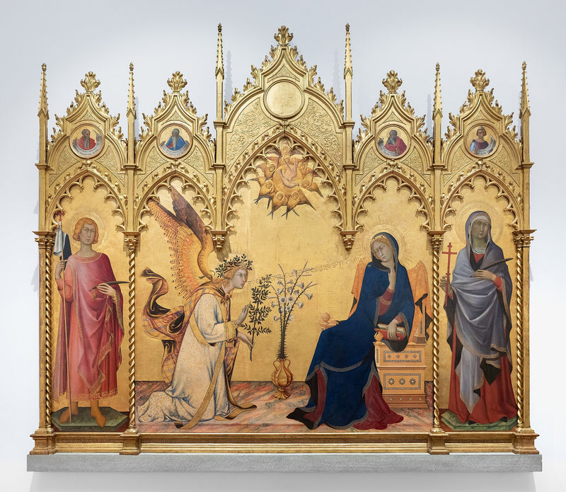 Anunciación entre los santos Ansan y Margarita - Simone Martini