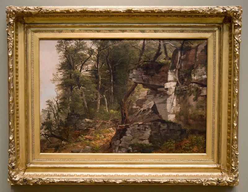 Árboles en una colina rocosa - Asher Brown Durand