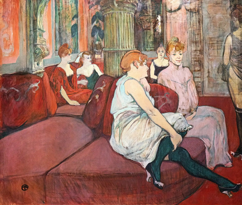 En el Salón de la calle de los Molinos - Henri de Toulouse-Lautrec