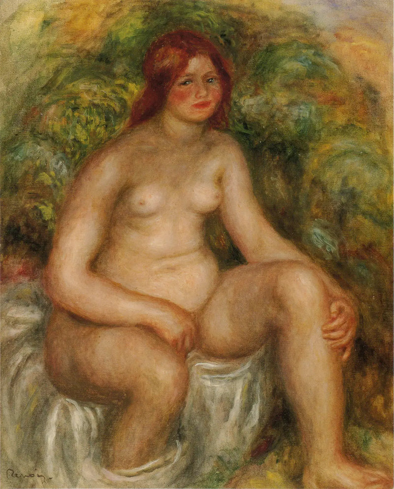 Nadadora sentada - Pierre-Auguste Renoir