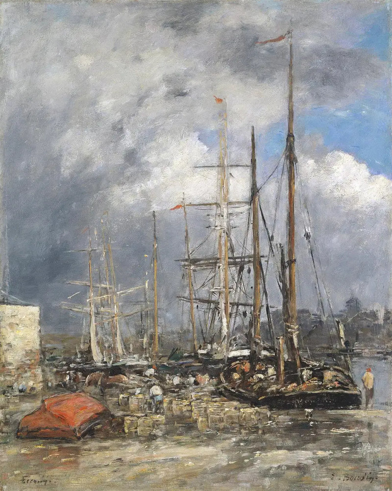 Barcos de pesca en Fécamp - Eugène Boudin