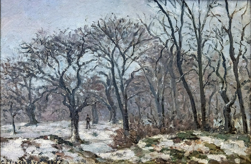 Madera de castaño en invierno, Louveciennes - Camille Pissarro