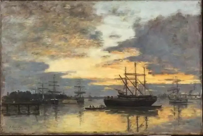 Burdeos, en el puerto - Eugène Boudin