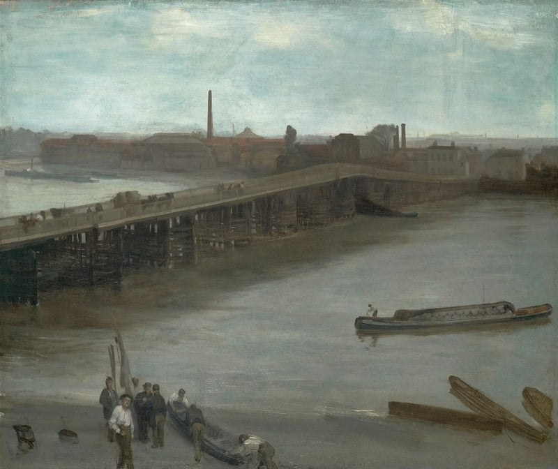 Brun y plata: el viejo puente de Battersea - James Abbott McNeill Whistler