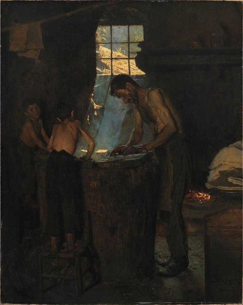 Sombrereros en un pueblo italiano - Peder Severin Krøyer