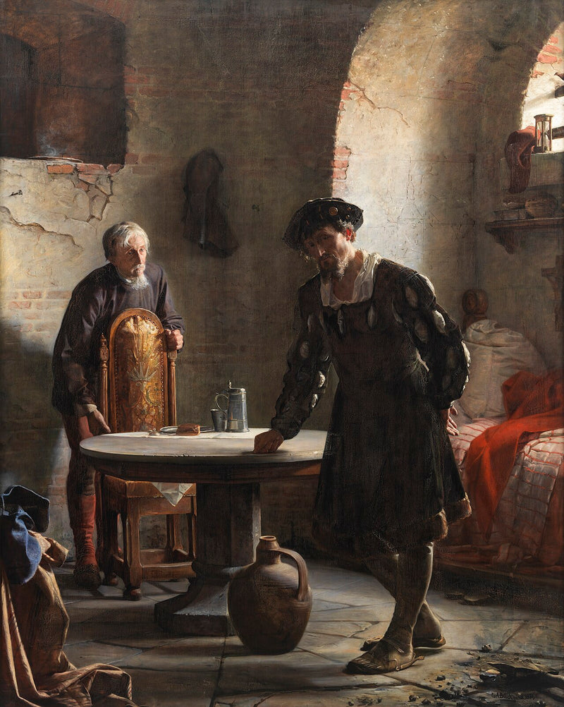 Cristiano II en prisión en el castillo de Sønderborg - Carl Heinrich Bloch