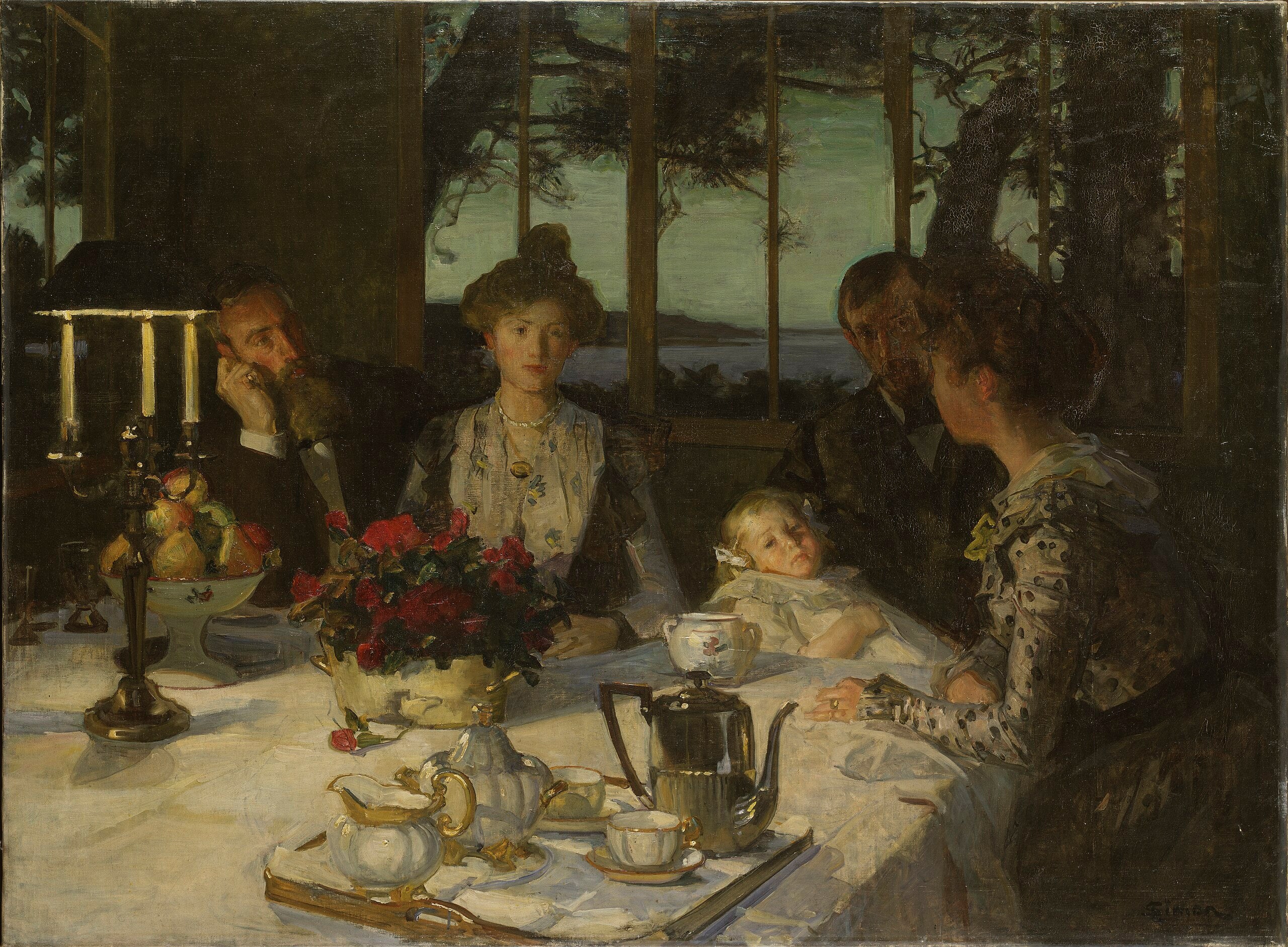 Conversation au crépuscule - Lucien Simon