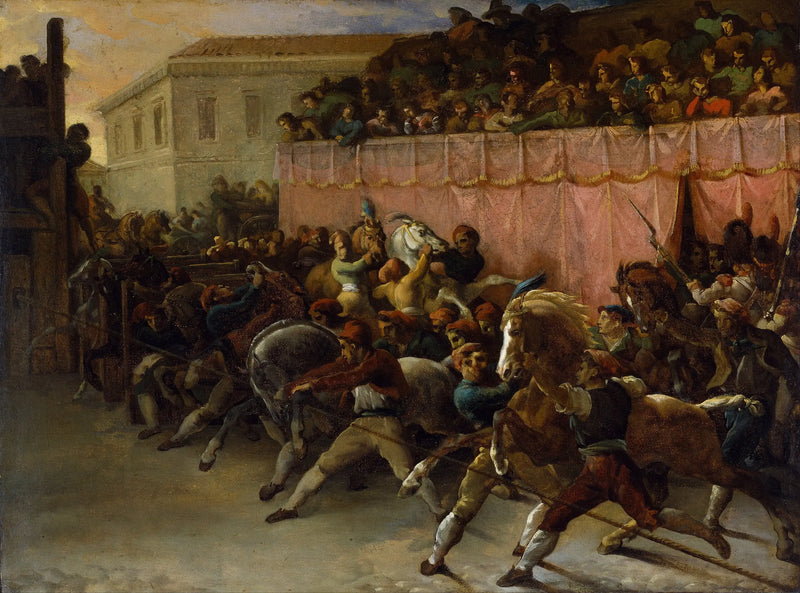 Carrera de caballos libres en Roma - Théodore Géricault