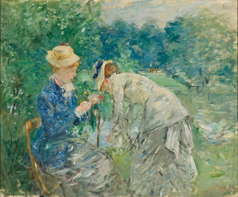 Damas recogiendo flores - Berthe Morisot