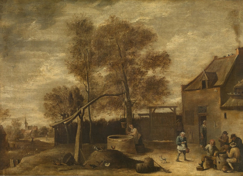 En el patio de la granja - David Teniers el Joven